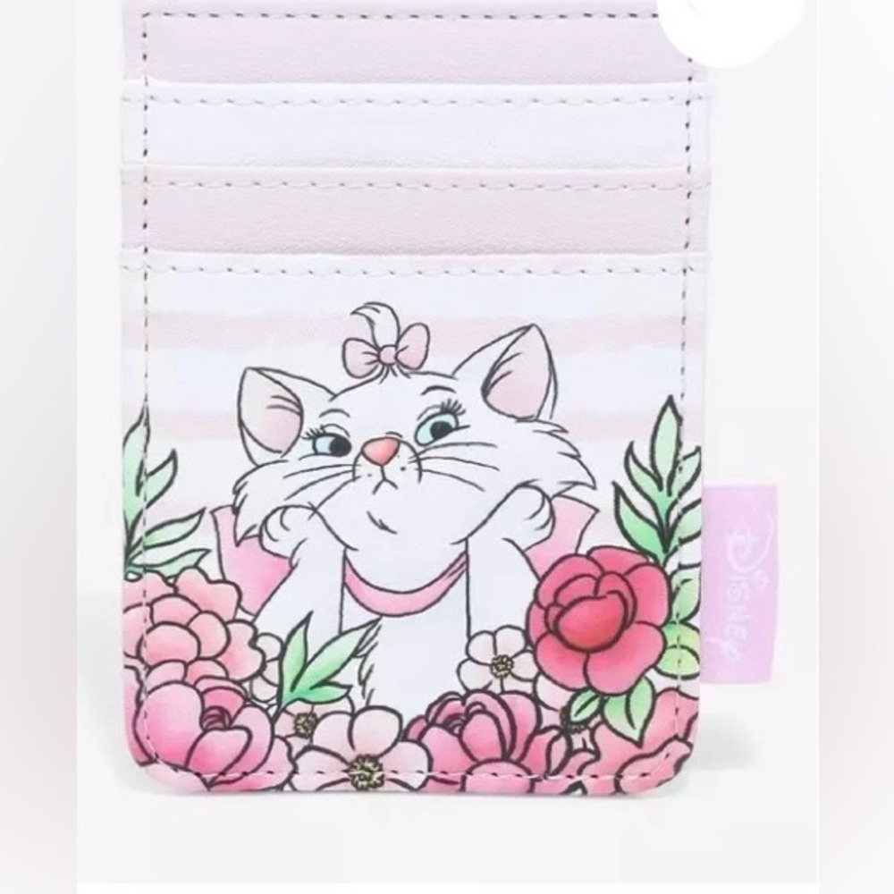 NWT Loungefly Disney The Aristocats Marie stripe card holder